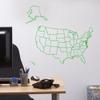 US Map Outline Wall Decal 24" Wide Black view 1