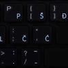 Croatian Sticker for Keyboard is Compatible with Apple White Lettering Transparent Background for Desktop, Laptop and Notebook view 1