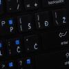Apple Croatian Labels for Keyboard with White Lettering Transparent for Desktop, Laptop and Notebook view 3