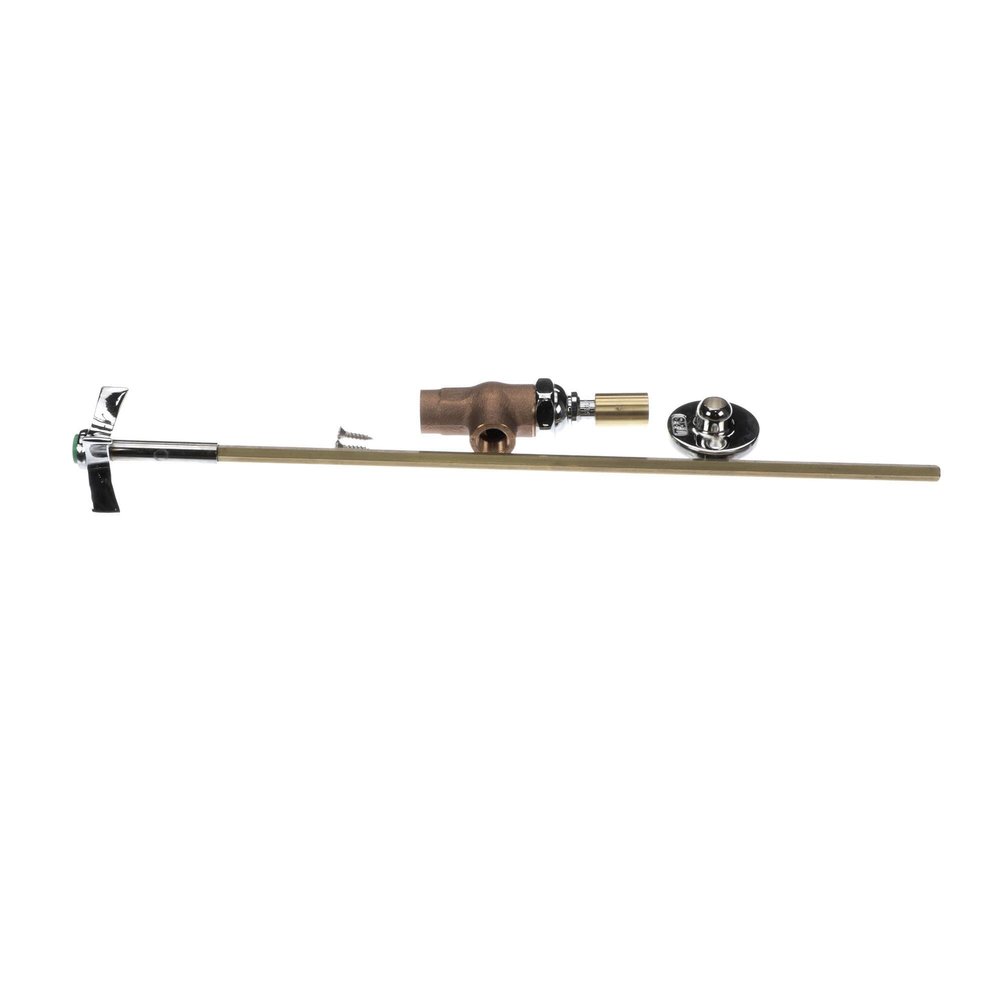 T&S Brass BL-4720-02 Remote Control Water Angle Stop with 3/8-Inch Npt Female Inlet-Outlet, Standard Flange and 4-Arm Lab Handle