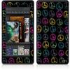 WraptorSkinz Amazon Kindle Fire (Original) Decal Style Skin - Kearas Peace Signs Black view 1