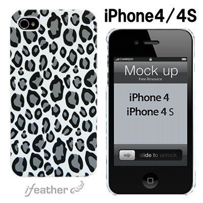Innova Global iFeather Fashion iPhone4/4S Leopard-Grey IFP4SPLEO-GY