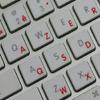 Apple Belgian French Labels for Keyboard with RED Lettering Transparent for Desktop, Laptop and Notebook view 3