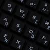 BELGIAN FRENCH KEYBOARD LABELS LAYOUT WITH WHITE LETTERING TRANSPARENT BACKGROUND FOR DESKTOP, LAPTOP AND NOTEBOOK ARE COMPATIBLE WITH APPLE view 4