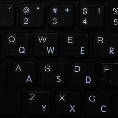 Apple Hungarian Stickers for Keyboard with White Lettering Transparent Background for Desktop, Laptop and Notebook