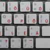 Apple Hungarian Labels for Keyboard with RED Lettering Transparent for Desktop, Laptop and Notebook view 1