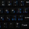 Apple Italian Sticky Labels for Keyboard with Blue Lettering Transparent for Desktop, Laptop and Notebook view 3