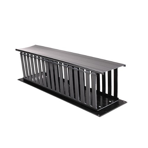 3U rackmount single-sided 4"x5" front horizontal cable wire manager w/ hinges