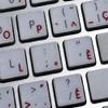 4Keyboard Apple French Canadian Sticker for Keyboard with RED Lettering Transparent Background for Desktop, Laptop and Notebook view 3