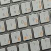 Apple German Labels Layout for Keyboard with Orange Lettering Transparent for Desktop, Laptop and Notebook view 3