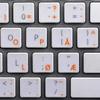 Apple Norwegian Sticker for Keyboard with Orange Lettering Transparent for Desktop, Laptop and Notebook view 1