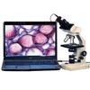 AmScope B100B-M Digital Compound Binocular Microscope, 40X-2000X Magnification, Brightfield, Tungsten Illumination, Abbe Condenser, Plain Stage, Includes 1.3MP Camera with Reduction Lens and Software view 2