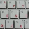 4Keyboard Apple Dvorak Labels Layout for Keyboard with RED Lettering Transparent Background for Desktop, Laptop and Notebook are Compatible with Apple view 3