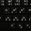 4Keyboard Programmer Dvorak Stickers for Keyboard with White Lettering Transparent Background Work with Apple view 1