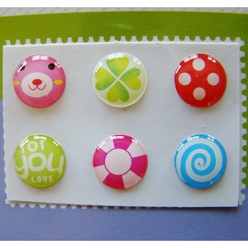 "Home" Button Sticker for iphone/ipad/itouch, Lollipop, 6 Stickers