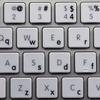 Apple English (Lower CASE) Sticker for Keyboard with Black Lettering Transparent for Desktop, Laptop and Notebook view 1