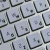 Apple English (Lower CASE) Sticker for Keyboard with Black Lettering Transparent for Desktop, Laptop and Notebook view 3