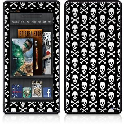 Amazon Kindle Fire (Original) Decal Style Skin - Skull Crossbones Pattern