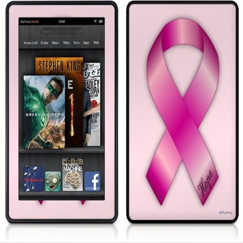 Amazon Kindle Fire (Original) Decal Style Skin - Hope Breast Cancer Pink Ribbon on Pink