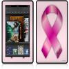 Amazon Kindle Fire (Original) Decal Style Skin - Hope Breast Cancer Pink Ribbon on Pink view 1