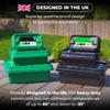 DRiBOX Small IP55 Weatherproof Outdoor Electrical Connection Box 25.5 x 14.1 x 10.2cm Power Cord Enclosure for Christmas Lights, Timers, Extension Cables, Leads, Reels, Transformers (Small, Green) view 4