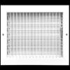 HVAC Premium 12''w X 8''h Adjustable AIR Supply Diffuser - HVAC Vent Cover Sidewall or Ceiling - Grille Register - High Airflow - White [Outer Dimensions: 13.75''w X 9.75''h] view 2