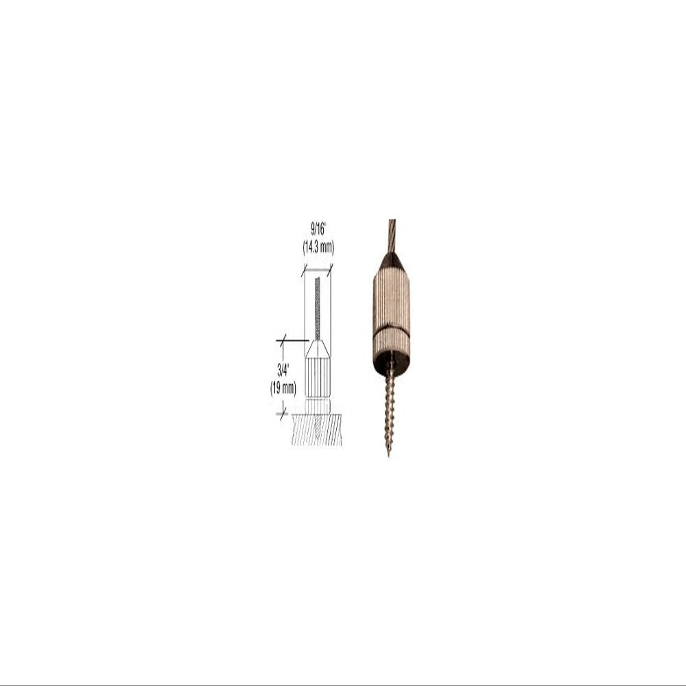 CRL CB85 Brushed Nickel Plated Short Round Floor Base Fitting for Cable Display System