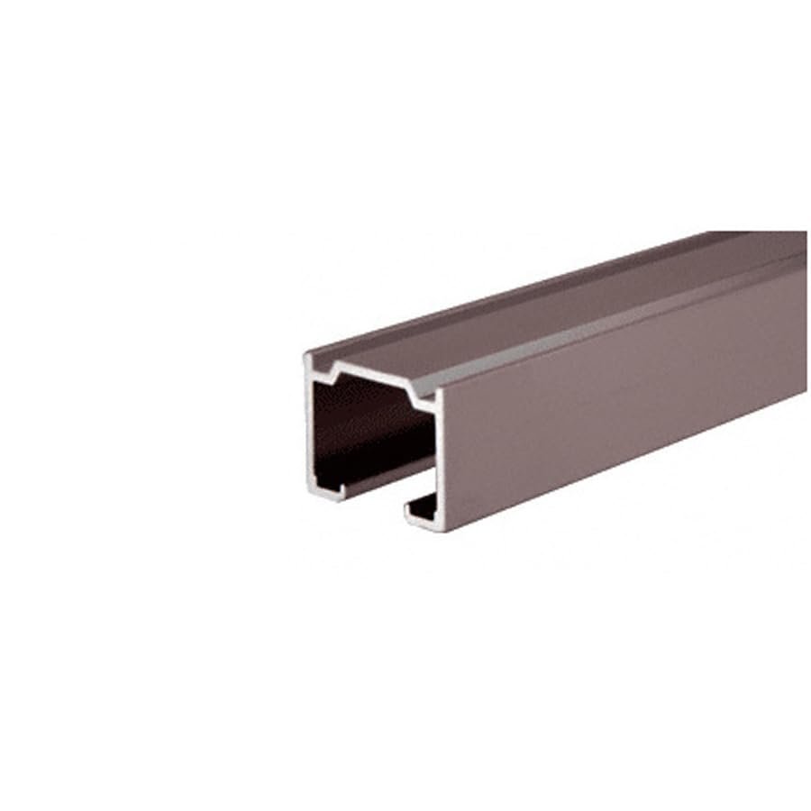 CRL Duranodic Bronze Anodized Enclosed Double Overhead Track - 12 ft Long