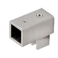 CRL SQ41BN Brushed Nickel Swiveling U-Bracket for 1/4" to 5/16" (6 to 8 mm) Glass - Square Bar