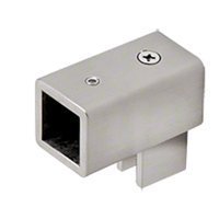 CRL SQ41BN Brushed Nickel Swiveling U-Bracket for 1/4" to 5/16" (6 to 8 mm) Glass - Square Bar