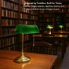 LIGHTACCENTS Traditional Bankers Desk Lamp with Green Glass Shade and Brass Base  Classic Desk Lamp with Pull Chain, Office Lighting, Vintage Style Reading Light view 4