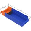 Akro-Mils 36468 Indicator Inventory Control Double Hopper Plastic Kanban Shelf Bin, 17-7/8-Inch x 6-5/8-Inch x 4-Inch, Blue/Orange, (12-Pack) view 2