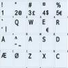 Danish Non-Transparent White Sticker (14x14) for Keyboard for Desktop, Laptop and Notebook view 3