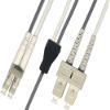 100M LC-SC Duplex Armored Multimode 62.5/125 Fiber Optic Cable view 1