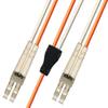 100M LC-LC Duplex Armored Multimode 50/125 Fiber Optic Cable view 1