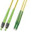 1M Singlemode Duplex Fiber Optic Cable (9/125) - FC/APC to LC/APC view 1