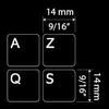BELGIAN FRENCH NON-TRANSPARENT BLACK KEYBOARD STICKER (14x14) FOR DESKTOP, LAPTOP AND NOTEBOOK view 4