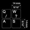 4Keyboard Portuguese Brazilian Keyboard Stickers Black Background (14x14) for Desktop, Laptop and Notebook view 4