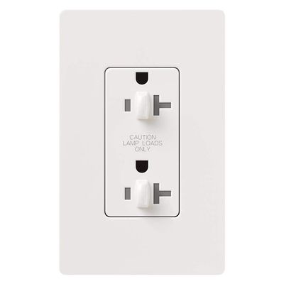 Lutron CAR-20-DDTR-WH Claro 20A Tamper Resistant Receptacle White