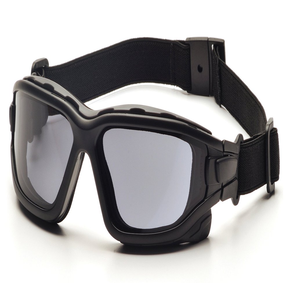 Pyramex I-Force Sporty Dual Pane Anti-Fog Goggle,Black Frame/Gray Anti-Fog Lens