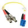1ft Fiber Optic Adapter Cable LC (Male) to ST (Female) Singlemode 9/125 Duplex view 1