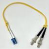 1ft Fiber Optic Adapter Cable LC (Male) to ST (Female) Singlemode 9/125 Duplex view 2