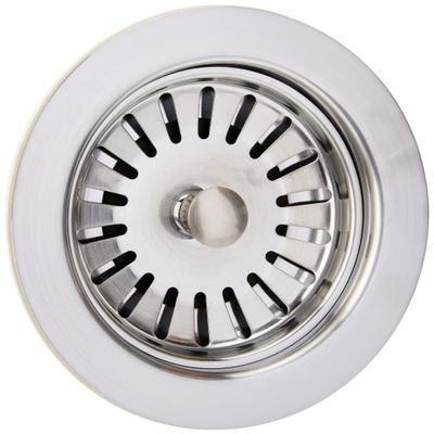 Jaclo 2807-SC Adjustable Lutz Sink Strainer for Kitchen Sinks, Satin Chrome, Satin Chrome