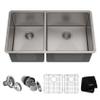 KRAUS Standart Pro 33 -inch Undermount 60/40 Double Bowl 16 Gauge Stainless Steel Kitchen Sink, KHU104-33 view 1
