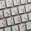 Arabic Keyboard Labels with RED Lettering ON Transparent Background for Desktop, Laptop and Notebook are Compatible with Apple view 3