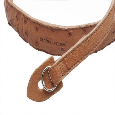 Black Label Bag Neckpad Strap -- Ostrich