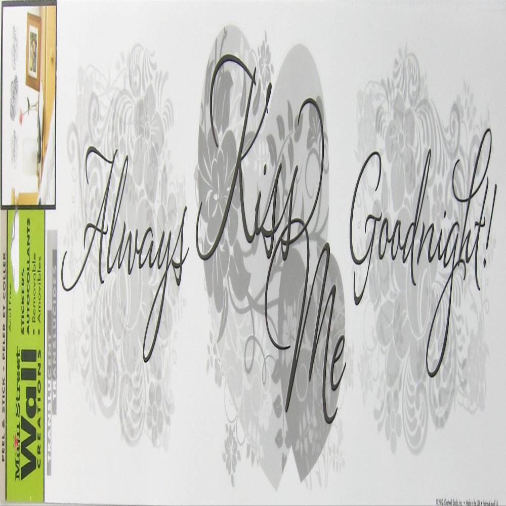 Always Kiss Me Goodnight Wall Decal Sticker