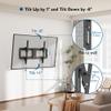 BONTEC TV Wall Mount for 3785 Inch TVs, Tilting TV Mount Bracket for LED LCD OLED Flat Curved Screens, Low Profile 1.5in Design, Max VESA 600x400mm, Supports up to 132lbs, Fits 55 65 75 85 Inch view 2