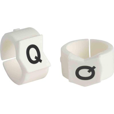 Brady SCN45-Q Black on White, Wire Marker Clip Sleeves (50 Clips)