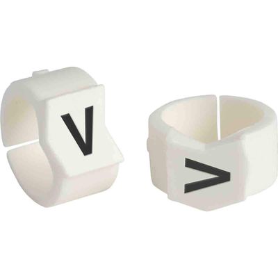 Brady SCN45-V Black on White, Wire Marker Clip Sleeves (50 Clips)